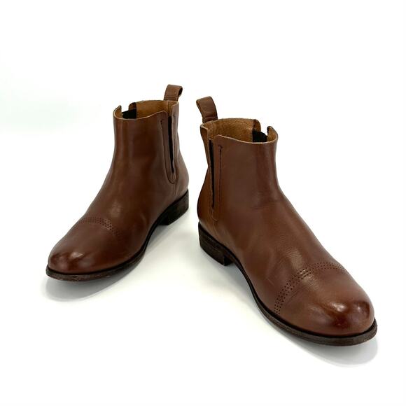 Olukai Malie Women Brown Ankle Boot Size 7 Leather Low Block Heel Chelsea Bootie - Picture 12 of 13